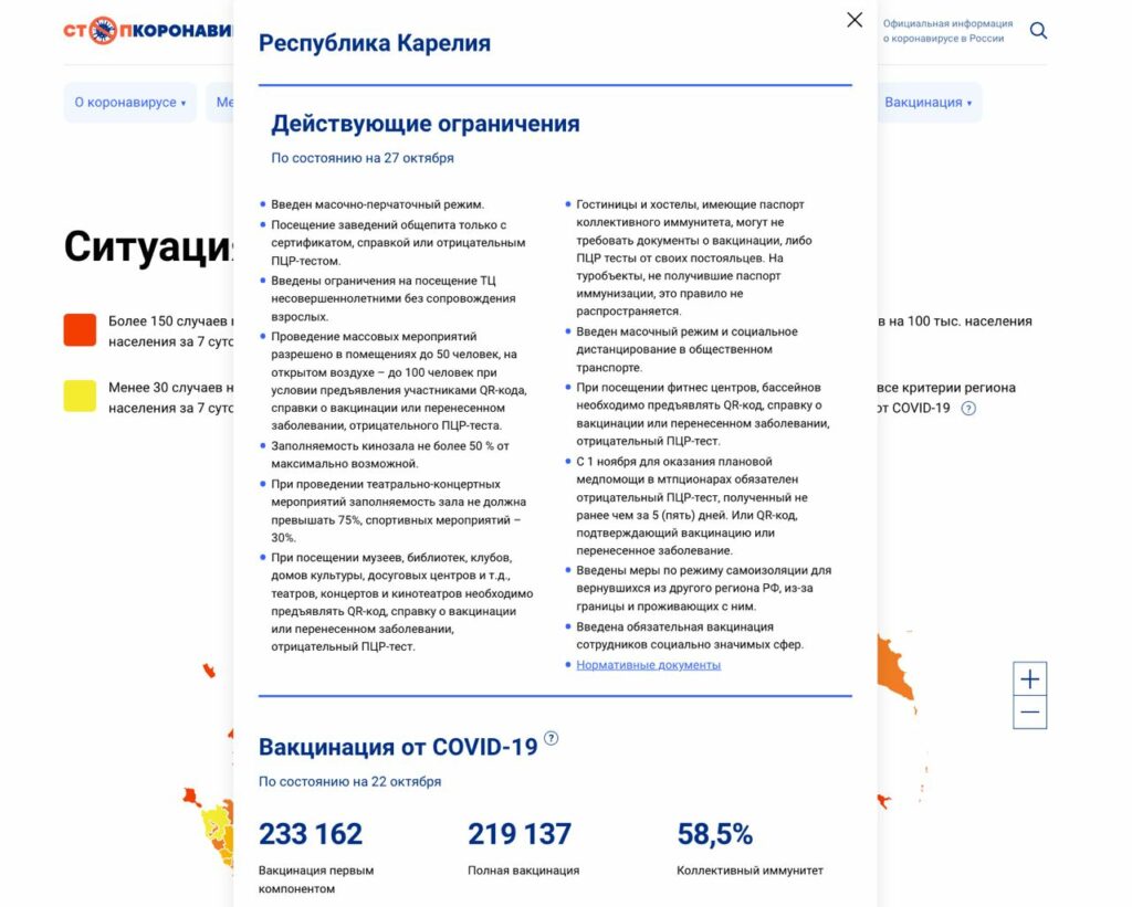 47 регионов России ввели QR-коды для посещения учреждений
